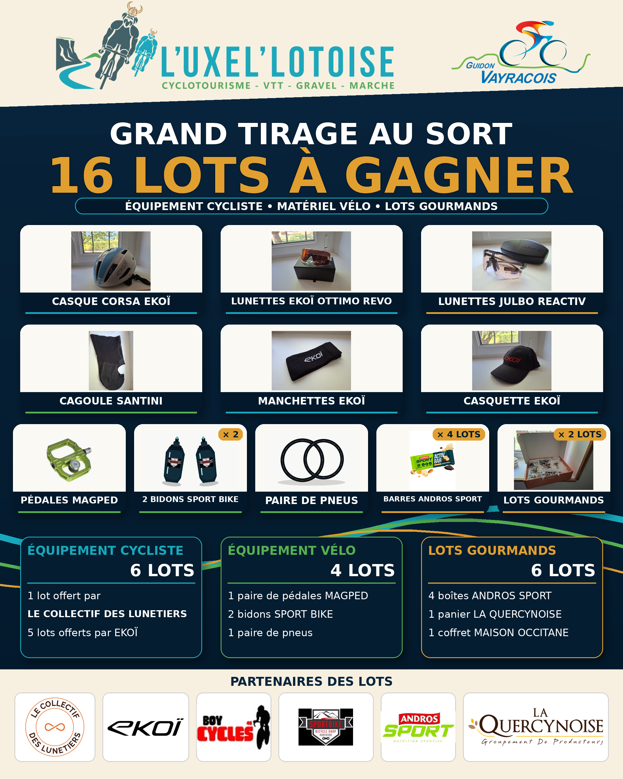 Grand tirage au sort de L'Uxel'Lotoise 2026 : 16 lots à gagner dimanche 9 août 2026